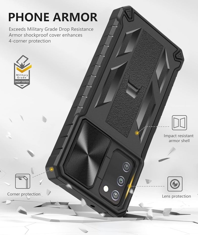 SOiOS for Samsung Galaxy A03s Protective Case: Military Grade Drop Proof Full Protection Mobile Phone Cover with Kickstand | Rugged Shockproof TPU Matte Textured Tough Bumper Shell - Image 4